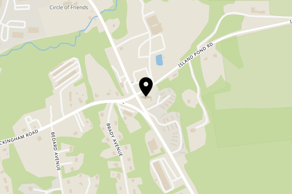 Map showing the location of DeadProof Pizza Co. on 94 Rockingham Rd in Derry